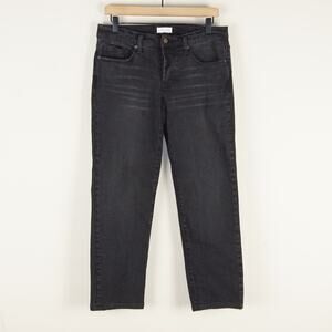 Oliver Logan Chester Slim Straight Low Rise Washed Black Jeans Womens Sz 27